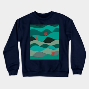 Funky Layered Reef Crewneck Sweatshirt